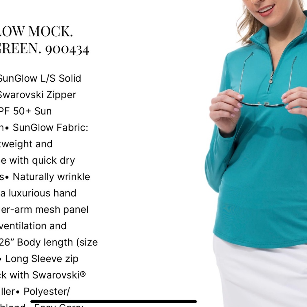 Beautiful green San Soleil Sunshirt